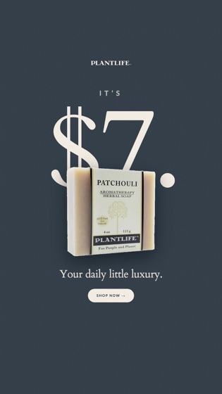 Bar soap ad with Patchouli bar soap